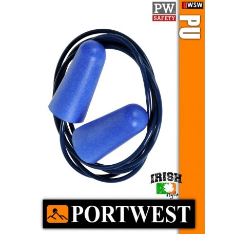 Portwest PW SAFETY PU fémzsinóros hab füldugó 200 pár - 37 dB