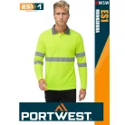 Portwest ES1 HVYELLOW technikai galléros láthatósági póló - munkaruha