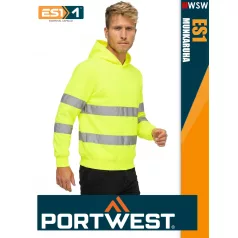   Portwest ES1 HVYELLOW technikai kapucnis pulóver - munkaruha