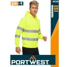 Portwest ES1 HVYELLOW technikai kapucnis pulóver - munkaruha