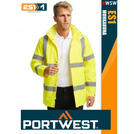 Portwest ES1 HVYELLOW technikai vízálló esőkabát - munkaruha