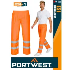   Portwest ES1 HVORANGE technikai kevertszálas láthatósági esőnadrág - munkaruha