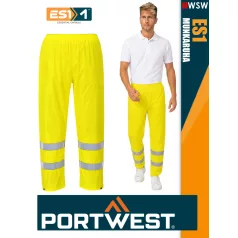  Portwest ES1 HVYELLOW technikai kevertszálas láthatósági esőnadrág - munkaruha