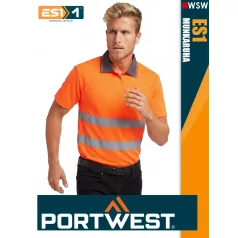   Portwest ES1 HVORANGE technikai galléros láthatósági póló - munkaruha