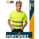 Portwest ES1 HVYELLOW technikai környakas láthatósági póló - munkaruha
