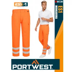   Portwest ES1 HVORANGE technikai kevertszálas láthatósági deréknadrág - munkaruha