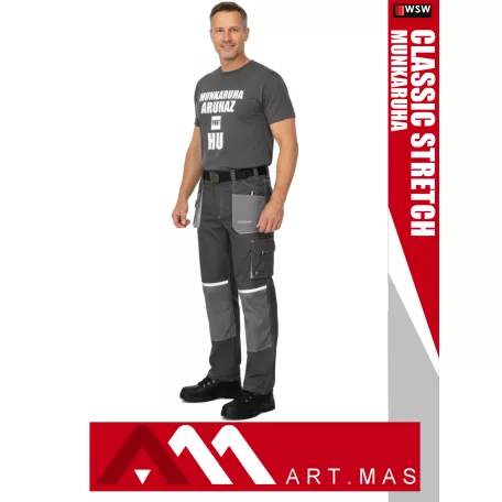 Artmas CLASSIC GRAPHITE technikai kevertszálas kopásálló munkanadrág - munkaruha