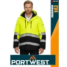 Portwest EV4 YELLOW prémium bélelt láthatósági munkakabát - munkaruha
