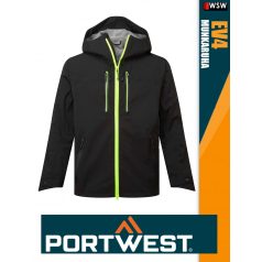  Portwest EV4 BLACK prémium shell vízálló kabát - munkaruha