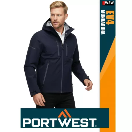 Portwest EV4 NAVY prémium shell vízálló kabát - munkaruha