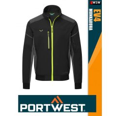   Portwest EV4 BLACK prémium softshell bomber kabát - munkaruha