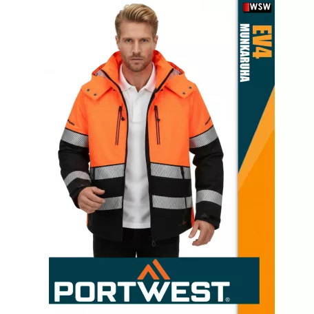 Portwest DX4 ORANGEHV prémium bélelt láthatósági munkakabát - munkaruha