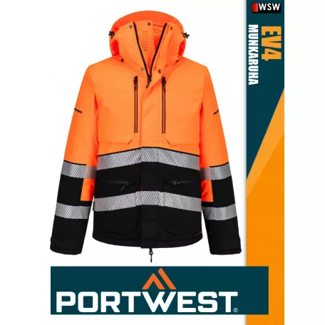 Portwest DX4 ORANGEHV prémium bélelt láthatósági munkakabát - munkaruha