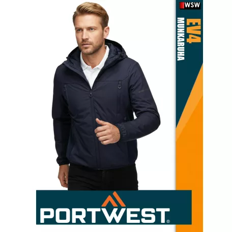 Portwest EV4 NAVY prémium bélelt hibrid kabát - munkaruha