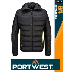   Portwest EV4 BLACK prémium bélelt hibrid kabát - munkaruha