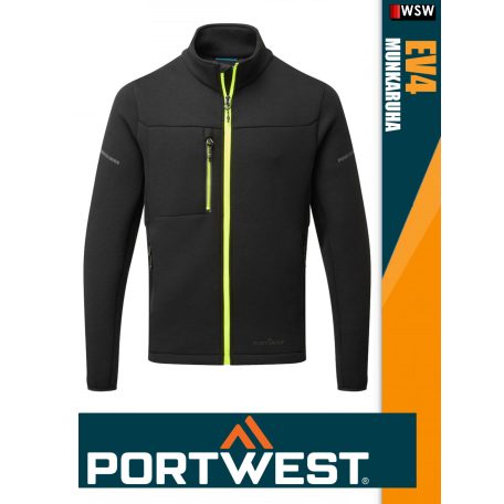 Portwest EV4 BLACK prémium technikai polár kabát - munkaruha