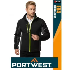 Portwest EV4 BLACK prémium rugalmas kabát - munkaruha