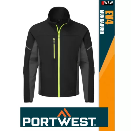 Portwest EV4 BLACK prémium rugalmas kabát - munkaruha