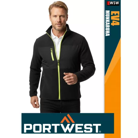 Portwest EV4 BLACK prémium bélelt polár kabát - munkaruha