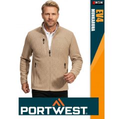   Portwest EV4 KHAKI prémium texturált polár kabát - munkaruha