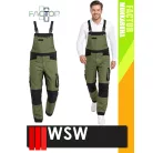WSW FACTOR GREEN technikai rugalmas anyagú férfi kantáros nadrág - munkaruha