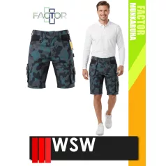   WSW FACTOR CAMO technikai rugalmas anyagú férfi rövidnadrág - munkaruha