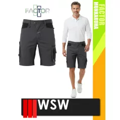   WSW FACTOR GREY technikai rugalmas anyagú férfi rövidnadrág - munkaruha