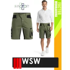   WSW FACTOR GREEN technikai rugalmas anyagú férfi rövidnadrág - munkaruha