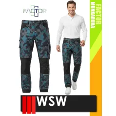   WSW FACTOR CAMO technikai rugalmas anyagú férfi deréknadrág - munkaruha