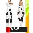 WSW OGRIFOX WHITE technikai kevertszálas női kantáros nadrág - munkaruha