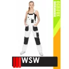WSW OGRIFOX WHITE technikai kevertszálas női kantáros nadrág - munkaruha
