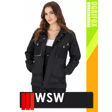 WSW OGRIFOX BLACK technikai kevertszálas női munkakabát - munkaruha