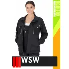 WSW OGRIFOX BLACK technikai kevertszálas női munkakabát - munkaruha