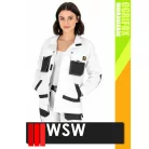 WSW OGRIFOX WHITE technikai kevertszálas női munkakabát - munkaruha