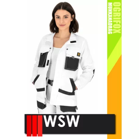 WSW OGRIFOX WHITE technikai kevertszálas női munkakabát - munkaruha