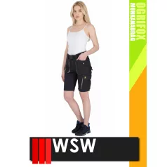   WSW OGRIFOX BLACK technikai kevertszálas női rövid nadrág - munkaruha