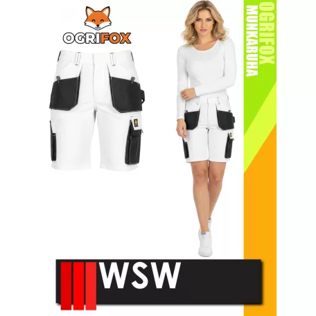 WSW OGRIFOX WHITE technikai kevertszálas női rövid nadrág - munkaruha