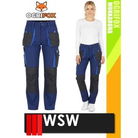 WSW OGRIFOX NAVY technikai kevertszálas női derék nadrág - munkaruha