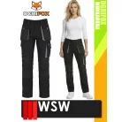 WSW OGRIFOX BLACK technikai kevertszálas női derék nadrág - munkaruha