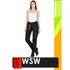   WSW OGRIFOX BLACK technikai kevertszálas női derék nadrág - munkaruha