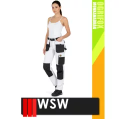   WSW OGRIFOX WHITE technikai kevertszálas női derék nadrág - munkaruha