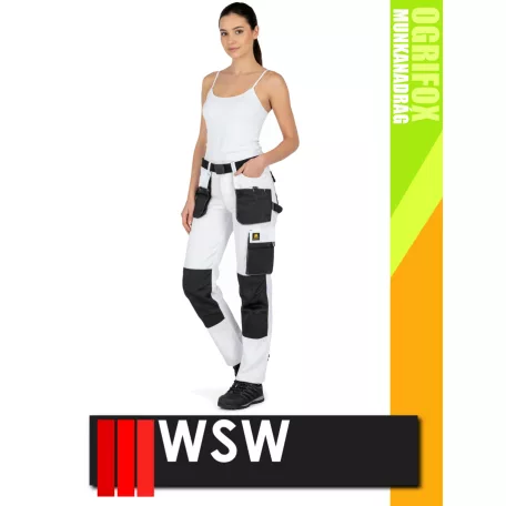 WSW OGRIFOX WHITE technikai kevertszálas női derék nadrág - munkaruha