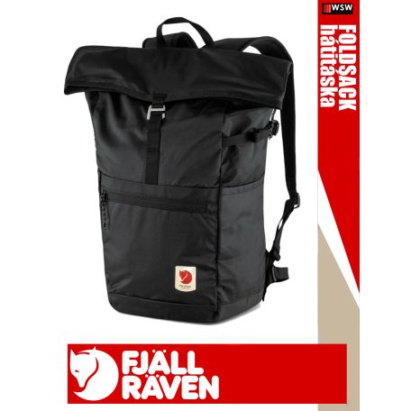 Fjallraven HIGH COAST FOLDSACK BLACK softpack 24 literes hátizsák - hátitáska