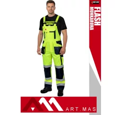  Artmas HI-VIS YELLOW FLASH technikai kantáros munkanadrág - munkaruha