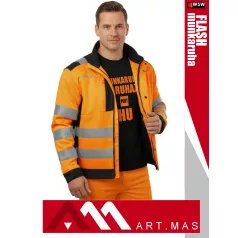 Artmas HI-VIS ORANGE FLASH technikai kabát - munkaruha
