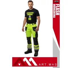   Artmas HI-VIS YELLOW FLASH technikai stretch munkanadrág - munkaruha