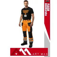   Artmas HI-VIS ORANGE FLASH technikai kevertszálas munkanadrág - munkaruha
