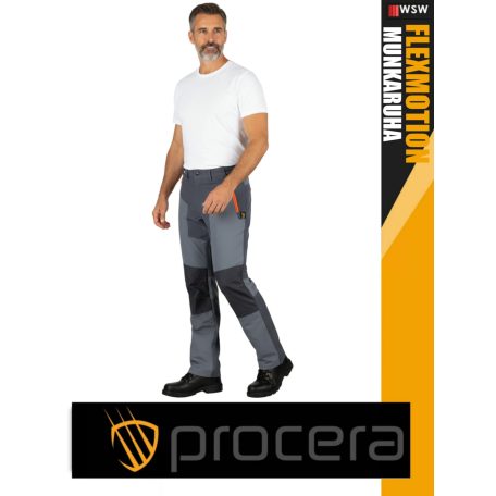 Procera ELASTIC GREY FLEXMOTION stretch slimfit deréknadrág - munkaruha