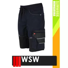   WSW SLIMWORK NAVY FLEXZONE technikai rugalmas rövidnadrág - munkaruha