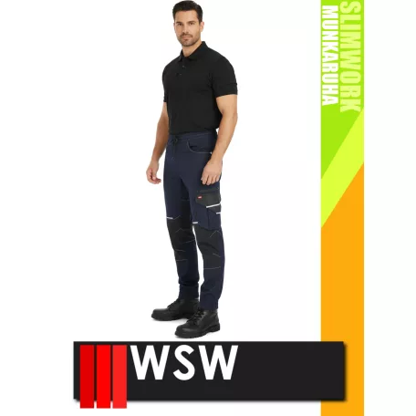 WSW SLIMWORK NAVY FLEXZONE technikai rugalmas deréknadrág - munkaruha